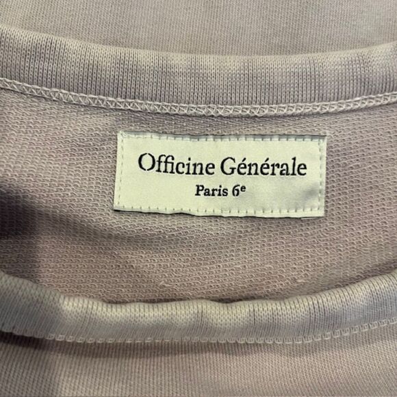 OFFICINE GÉNÉRALE Delphine French Cotton-Terry Sweatshirt Lavender OverSized XS - Picture 6 of 13